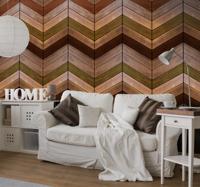 Houten vlecht hout behang
