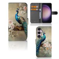 Telefoonhoesje | Met pasjeshouder | voor Samsung Galaxy S24 Plus Vintage Pauwen