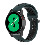 Siliconen sportbandje met gesp - Donkergroen + zwart - Samsung Galaxy watch 7 - 40mm / 44mm