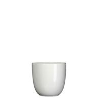 Bloempot Pot rond es/10.5 tusca 11 x 12 cm wit Mica - Mica decorations