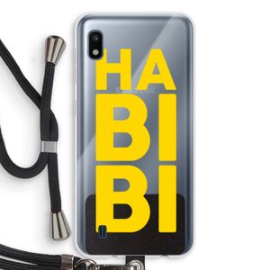 Habibi Blue: Samsung Galaxy A10 Transparant Hoesje met koord