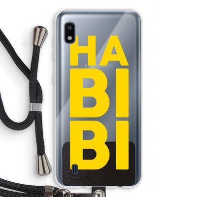 Habibi Blue: Samsung Galaxy A10 Transparant Hoesje met koord