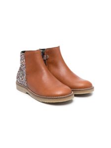 Gallucci Kids bottines à paillettes - Marron