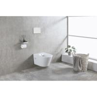 Wiesbaden Vesta Wandcloset Rimless met Bidetkraan - Warm/Koud Water - Glans Wit