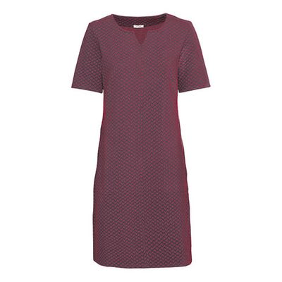 Jersey jurk van structuur-jacquard, grijs-motief 46