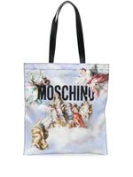 Moschino sac porté épaule à imprimé graphique - Bleu - thumbnail