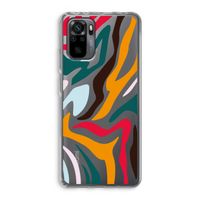 Colored Zebra: Xiaomi Redmi Note 10 Pro Transparant Hoesje