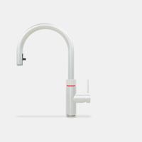 Quooker Flex Round Keukenkraan - Kokend - Warm & Koud Water - Uittrekbare Slang - Kindveilige Dubbeldruk - RVS