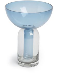 AYTM petit vase Torus en verre - Bleu