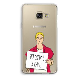 Gimme a call: Samsung A3 (2017) Transparant Hoesje