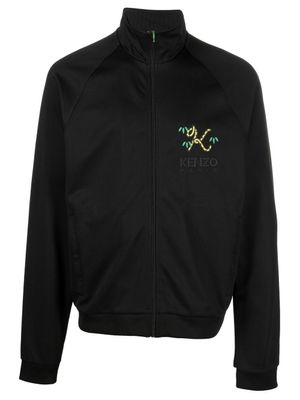 Kenzo sweat zippé à logo poitrine - Noir