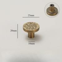 Vintage Handgehamerde Messing Kast- en Ladegrepen - Bronzen Meubelgrepen