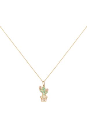 Sydney Evan collier en or 14ct à pendentif gravé