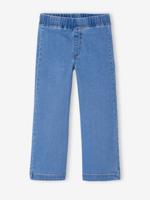 Wijde tregging voor meisjes van denim middenblauw