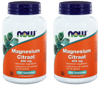 NOW Magnesium Citraat 200mg DUO Tabletten