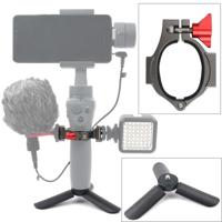 Mini statief-Mount + zaklamp extensie beugel voor DJI OSMO Mobile 2