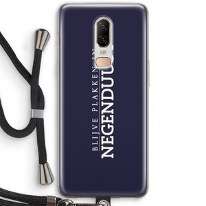 Blijve plakken in Negenduust: OnePlus 6 Transparant Hoesje met koord