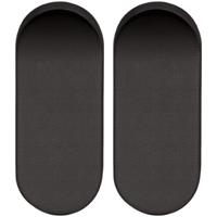 Blindrozet (afdek) ovaal zwart