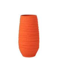 J-Line bloempot Fiesta - keramiek - oranje - extra large - 55 cm hoog