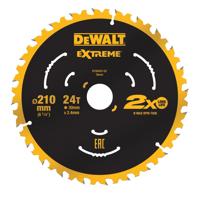 DeWALT Cirkelzaagblad voor Hout | Universeel | Ø 210mm Asgat 30mm 24T - DT20432-QZ
