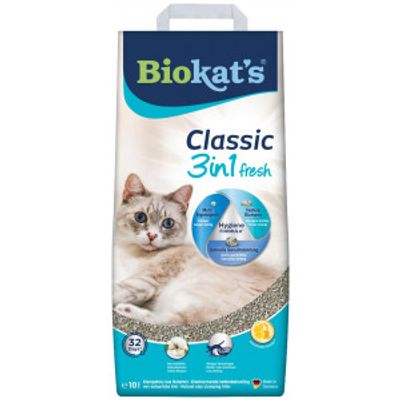 Biokat&apos;s Classic Fresh 3in1 Cotton Blossom kattenbakvulling 10 liter