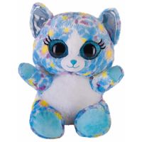 Speelgoed knuffel blauw katje/poesje 20 cm