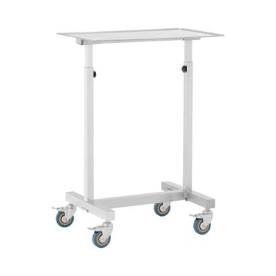 Instrumententafel - verrijdbaar - 600 x 400 mm - in hoogte verstelbaar - RVS/rubber
