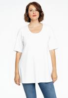 Yoek Tuniek flare met korte mouwen | Wit | Maat 38/40
