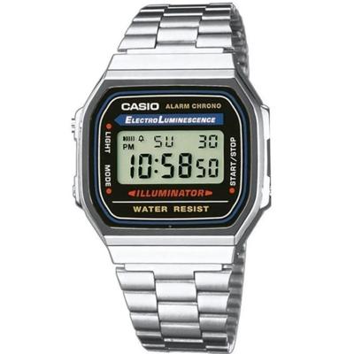 Unisex horloge Casio A168W-1 Zwart Zilverkleurig (Ø 36 mm)