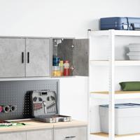 Garage wandkast betongrijs bewerkt hout Garage wandkast betongrijs bewerkt hout