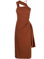 Jacquemus robe drapée Abanada à design asymétrique - Marron