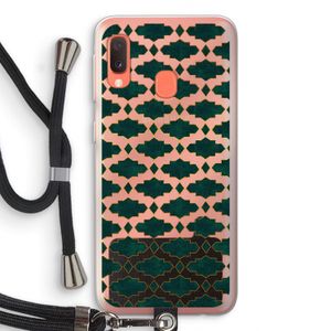 Moroccan tiles: Samsung Galaxy A20e Transparant Hoesje met koord