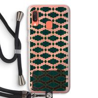 Moroccan tiles: Samsung Galaxy A20e Transparant Hoesje met koord