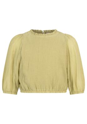 Top Alika Crinkle Vis Greenolive