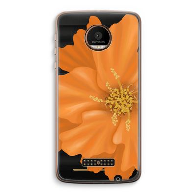 Orange Ellila flower: Motorola Moto Z Force Transparant Hoesje