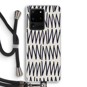 Marrakech Zigzag: Samsung Galaxy S20 Ultra Transparant Hoesje met koord