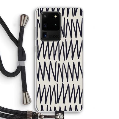 Marrakech Zigzag: Samsung Galaxy S20 Ultra Transparant Hoesje met koord
