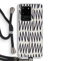 Marrakech Zigzag: Samsung Galaxy S20 Ultra Transparant Hoesje met koord