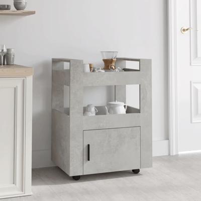 Keukentrolley 60x45x80 cm bewerkt hout betongrijs