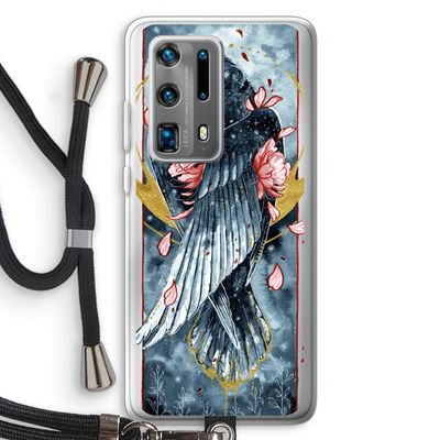 Golden Raven: Huawei P40 Pro Plus Transparant Hoesje met koord