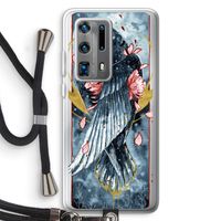 Golden Raven: Huawei P40 Pro Plus Transparant Hoesje met koord