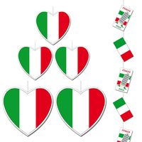 6-delige hou van Italie versiering set deco hanger en hartjes van 14 cm en 28 cm - thumbnail