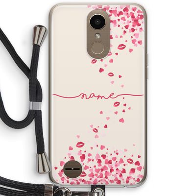 Hartjes en kusjes: LG K10 (2017) Transparant Hoesje met koord