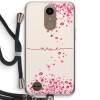 Hartjes en kusjes: LG K10 (2017) Transparant Hoesje met koord