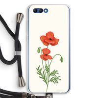 Red poppy: Honor 10 Transparant Hoesje met koord