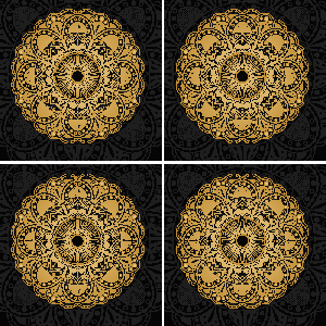 Onderzetter gouden mandala