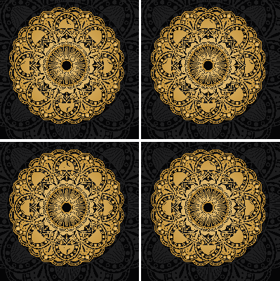 Onderzetter gouden mandala