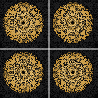 Onderzetter gouden mandala
