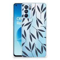 OPPO Reno 6 5G TPU Case Leaves Blue - thumbnail