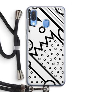 Pop Art #4: Samsung Galaxy A40 Transparant Hoesje met koord